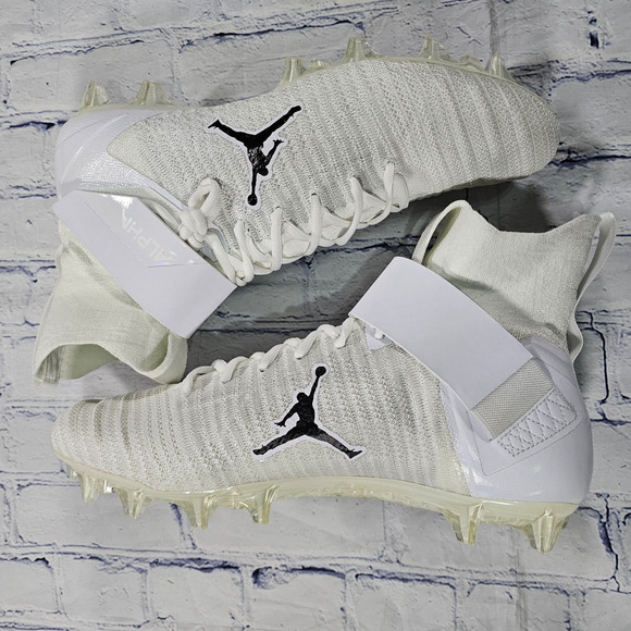 Nike Jordan MENS SIZE 13.5 Alpha Menace Elite 2 White Football Cleats CV1664-103